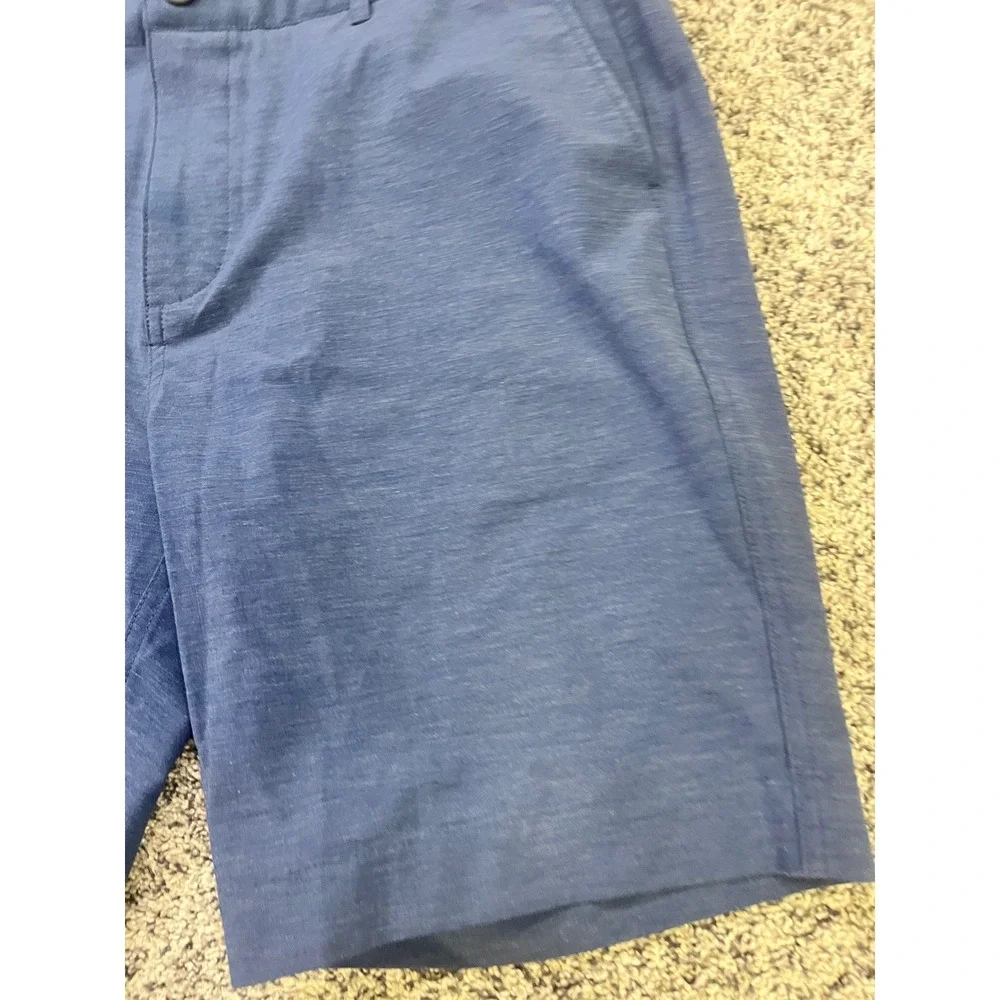 Faherty All Day Shorts Mens 33 Blue Stretch Hybrid Casual Shorts 9